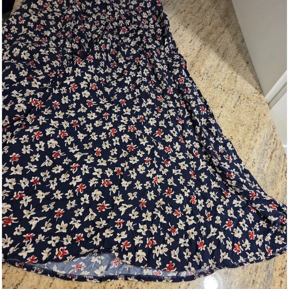 Vintage Kathie Lee Sz 12 Maxi Skirt Rayon Ditzy Floral Y2k Preppy - Picture 5 of 13